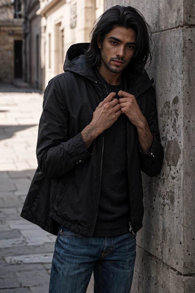Leica shooting, Shadow play, Great lighting, Dokki shapes, gray eyes, black hair,Handsome men
