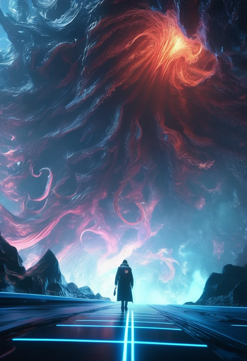 Midjourney style| perplexing ominous otherworldly creature emerging from unknown space| Lovecraftian cosmic entities| Cthulhu| horror| vibrant| sharp focus| massive scale| highly detailed| unreal engine| 8k uhd| raytracing| by Ross Tran and Guillermo del Toro