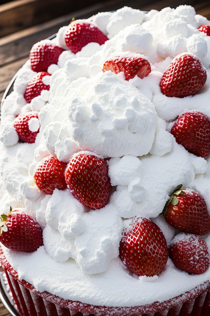 A strawberry snow