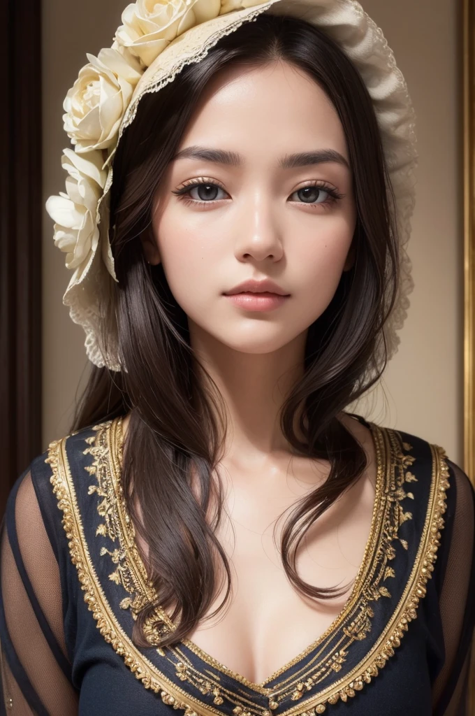 ((best quality)), ((masterpiece)), (detailed), perfect face, Young girl, French, Big lips, Big 