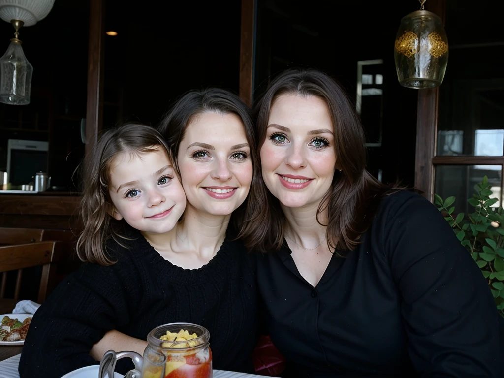 2heads, mom and daughter, (one head young child:1.5), (one head adult:1.5)