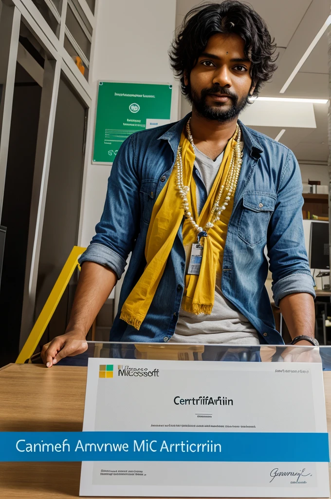 generate image Microsoft certificate network admin using my name Ganesh krishna pote