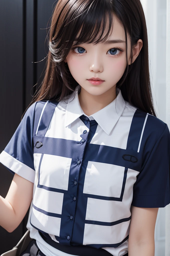 Dark blue and white interclass shirt