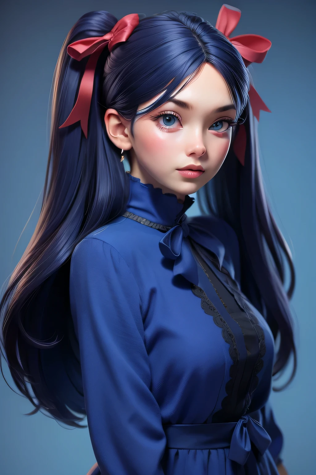 blue dress