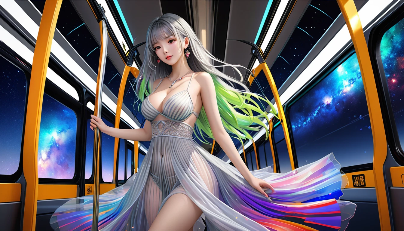 (butt), (bedroom), (Sexy Girls), masterpiece, best quality, 1 girl, Bangs, blush, Chest, clavicle, Danteidong, Eyebrows visible through hair, (Gradient green hair), Jewelry, Long hair, Looking at the audience, Bright Eyes, ring, (solitary), illustration, fashionable, miss, Strike a pose, background, element, confident, Express, Accessories, majestic, striking, key point, Dynamic poses, ((Skinny)), (Fishnet stockings))Woman in transparent dress,Viewer,(((Full breasts, Keeley University))),Slim waist,(Navel exposed,Bare waist), Long hair, extreme detailed details, Detailed fantasy art, Stunning character art, Beautiful and exquisite character art, Beautiful transparent dress, Very detailed, Girl wearing flowing Hanfu, 精美的头饰和Jewelry,水晶Jewelry花丝, galaxy, Stunning visuals, (Dynamic Stripes, light rail:1.2), Vibrant colors,Long hair动漫女孩和狐狸, 美丽的白金色Angel女士, 白毛Angel, Beautiful character painting, Beautiful anime portrait, Angel翅膀的女孩, a beautiful Angel woman, Mystical artwork, Guweiz, by Ren Renfa, Angel, Large Breasts,饱满Chest,Golden ratio figure,Perfect body,Ultra wide-angle shooting,Full body shot,Body close-up,Full body shot,Wearing a pleated tulle skirt,柔和动漫illustration, 柔和的深色background,Fujifilm XT3 Clear focus, f 5.6, High Detail, Clear focus, Dramatic, (Wearing openwork clothing), (Looking at the audience:1.8), (Natural light), (Tempting)translucent, Good velvet quality, Compared, Divine Light,, Silver gray hair, 天空background, Absolute Strength,女性Angel,Girl in sexy silk,,Large Breasts,饱满Chest,Golden ratio figure,Perfect body,Ultra wide-angle shooting,Full body shot,Body close-up,Full body shot, Wearing a tulle dress, Model shooting style, Large Breasts,饱满Chest,Golden ratio figure,Perfect body,(Extremely detailed CG 8k wallpaper unit), The most beautiful artistic photos in the world, , 8K Ultra HD, ) On the big white bed,Lazy gesture,Charming and seductive expression,best quality,masterpiece,Ultra-high resolution,(Practical:1.4),original photo,Ultra-high resolution,White skin,Exquisite makeup,Long legs,Bright beautiful eyes,用深色眼影打造Exquisite makeup,