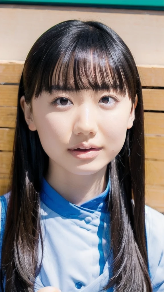 slender girl, (make up:1.1), (ニットセーター:1.2), middle breasts, at school room, (upper body shot:1.1), round face
