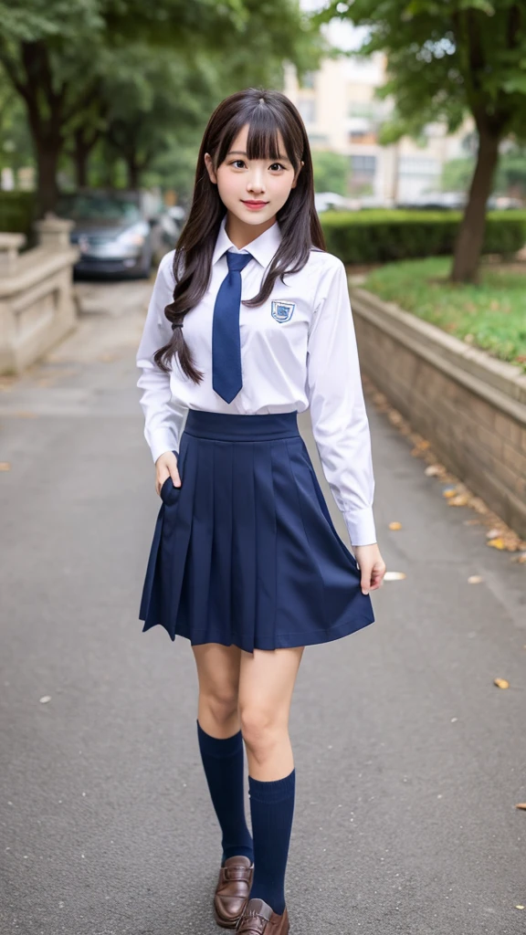 Tie school uniform skirt