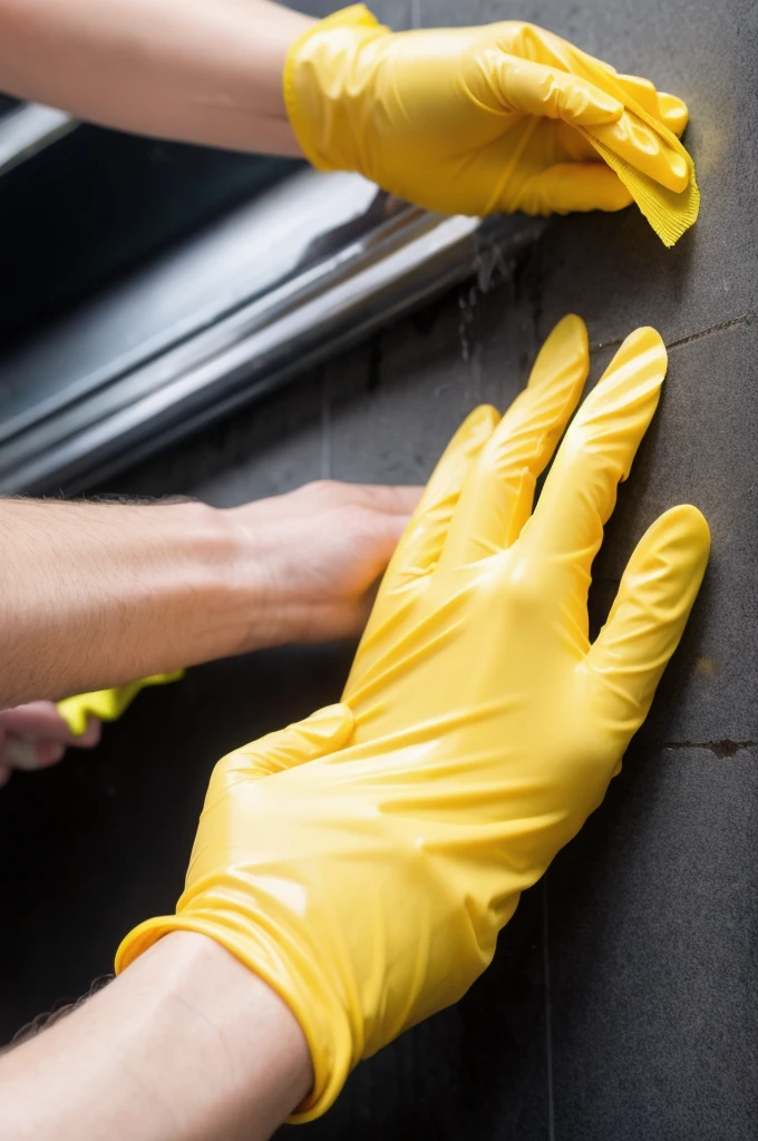 Rubber gloves　Mold cleaning　