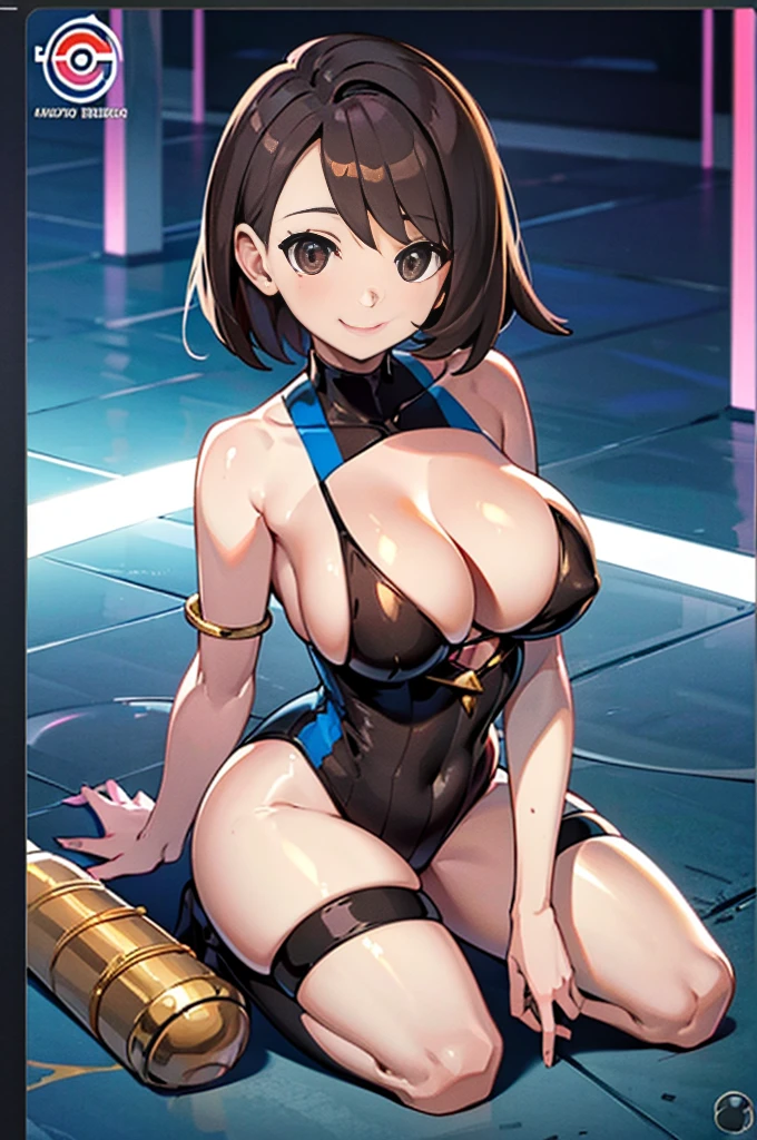 gloria/pokemon,Photograph the whole body,(One woman),Big Breasts, smile,sex,sexly,Big Breasts,,seiza,