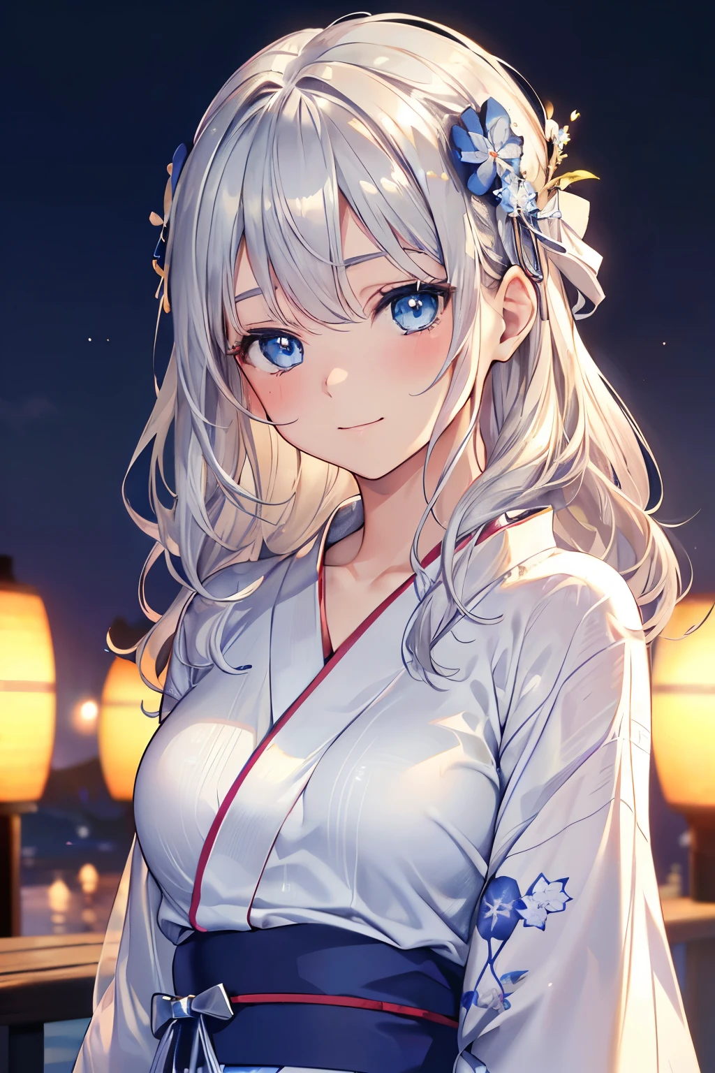(Beautiful mature adult woman),(Flower Hair Ornaments,Floral braided top knot,Twisted Side Part Ponytail,Floral knit headband,Half Up、Floral braided space buns,Voluminous fishtail braid,Twisted pan,),(The bangs are see-through),Very delicate and beautiful hair,(((Accentuate your breasts:1.3))),(Dynamic Angle),(Dynamic and sexy pose),Laughter、Looking back wearing a floral yukata isolated on white background、night、Fireworks burst into flames with the riverbank as a backdrop、Cute round face,,(Tabletop,Highest quality,Ultra-high resolution output images,) ,(8K quality,),(SeaArt 2 Mode.1),(Picture Mode Ultra HD,)