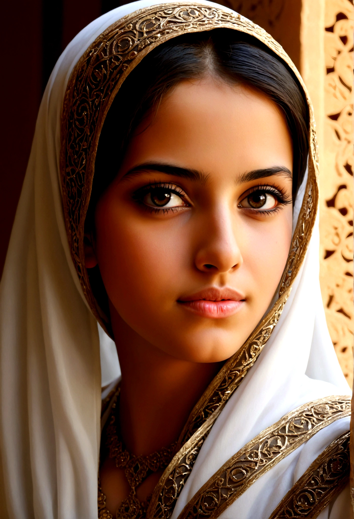 1 girl, Arab, photography, photorealistic
