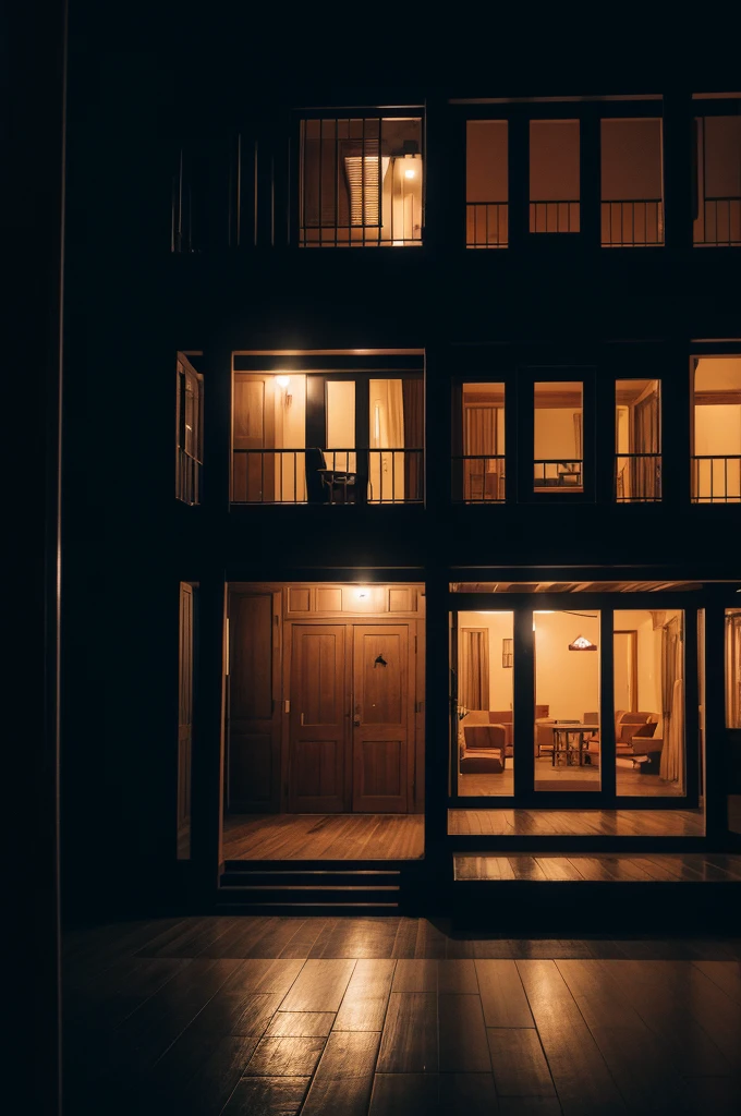  inside the house at night 