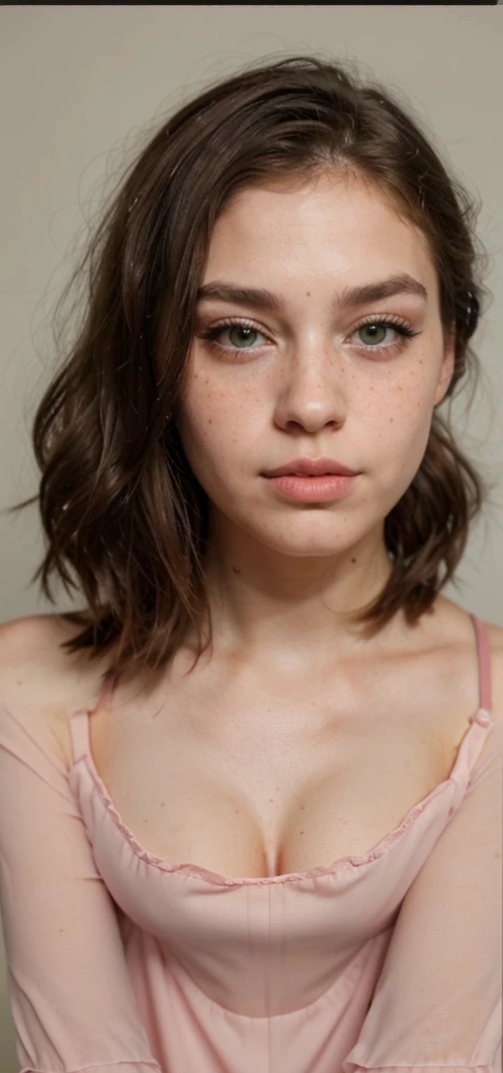 A medium pink cream dress