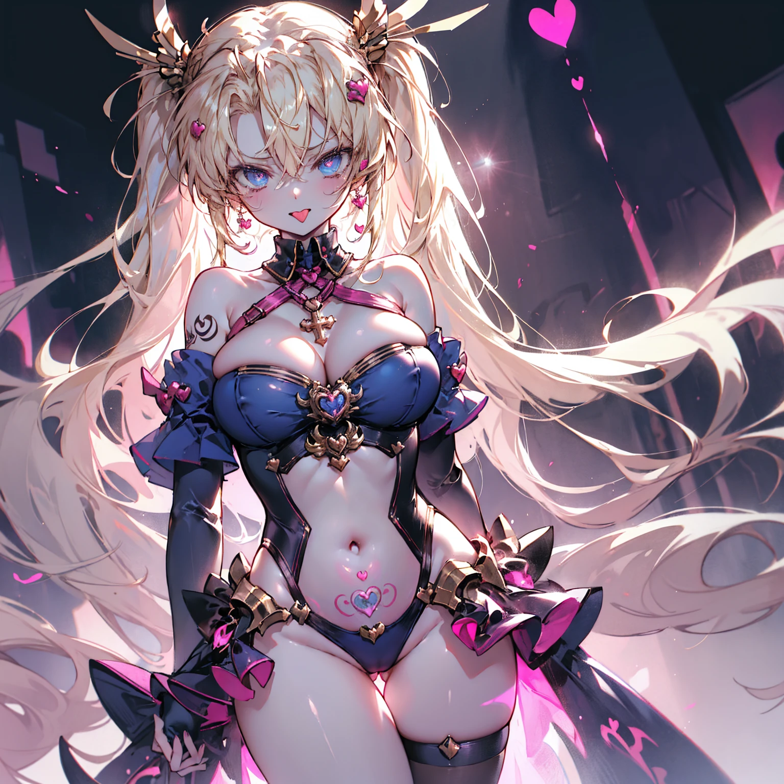 (masterpiece),(Highest quality),(Super detailed),(Best illustrations),(Best Shadow),(Absurd),(Detailed Background),(so beautiful)Bradamante, 16K, 8K, 4K,(Best Shadow), (so beautiful), One person, alone, , , , (detailed beautiful eyes), Big Breasts, Blonde, heart-shaped pupils, Oculogyric crisis, curvy, , Perfect figure, , , Arched back, Beautiful nipples, pussy, orgasm, afterglow, erotic smile, , , Open your mouth languidly, , Sexy posture, , , cross-eyed, rolling eyes, , water eyes, tears, , tongue out, , , , saliva trail, , shiny skin, , Thigh fetish, , , torogao, ahegao, BREAK, , Dramatic lighting, , Psychedelic Background, night, pink neon, , Torrent of Light, mysterious, spoken heart,, , ,crotch tattoo