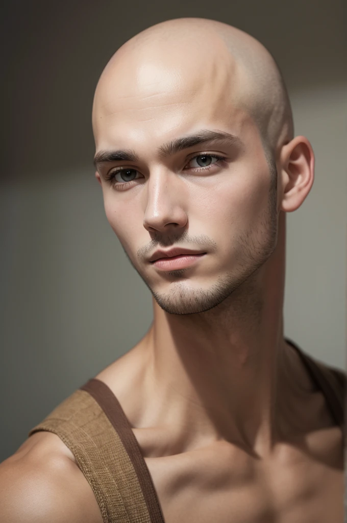 bald young man