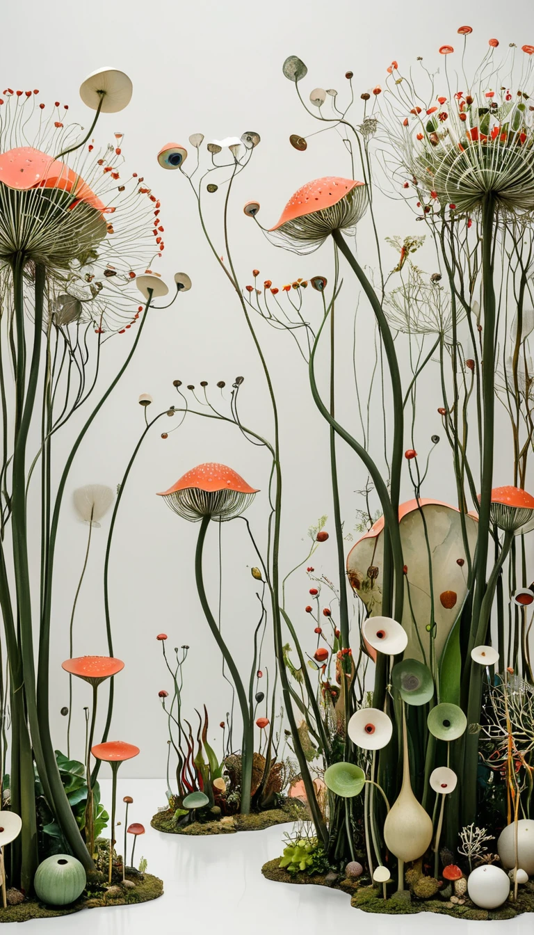 斯蒂芬·加梅尔style,Harry Bertoia (Harry Bertoia) style,(艾伦·奥尔德里奇的style:0.7),
rest
abstract style,branches,eyeball,coral,
rest
(Abstract Cubism:1.3),Shape Monster,Carnivorous plants,(简约style:0.9),Autism Picture Books,Diagonal composition,(Irregular composition:1.3),(Curved light:1.4),White_background,(Imagine:1.4),Low density distribution,(large areas of White space:1.8),