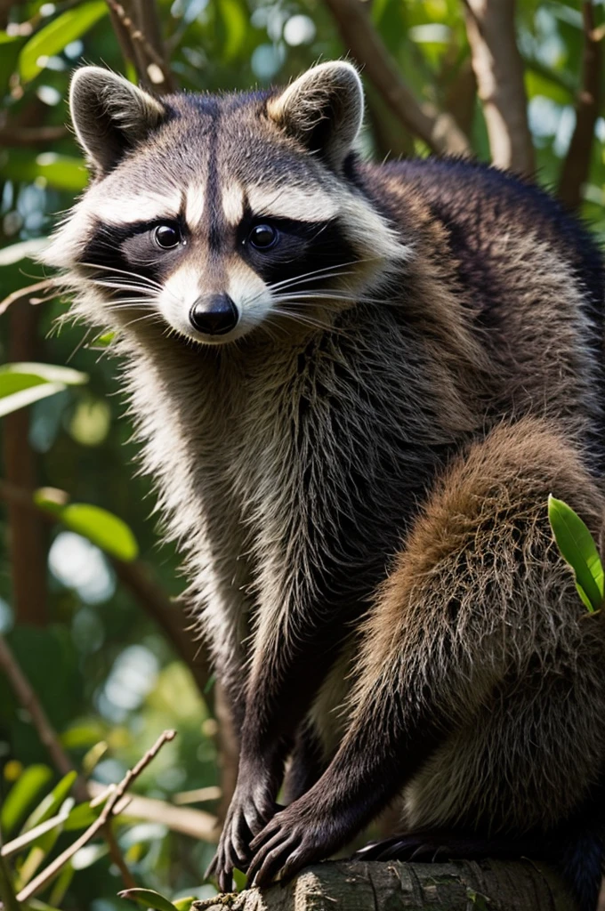 A raccoon on top of a rocket
