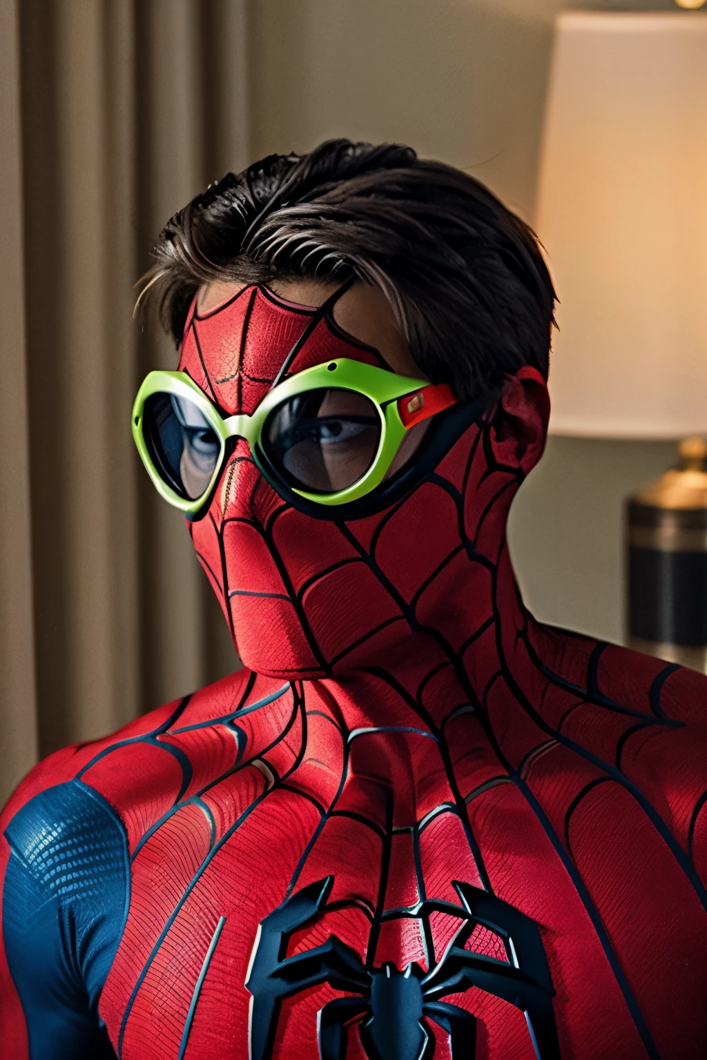 Spider man ninja turtle with glasses