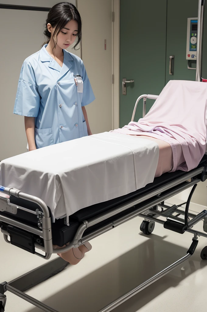 Hospital clothes on a stretcher