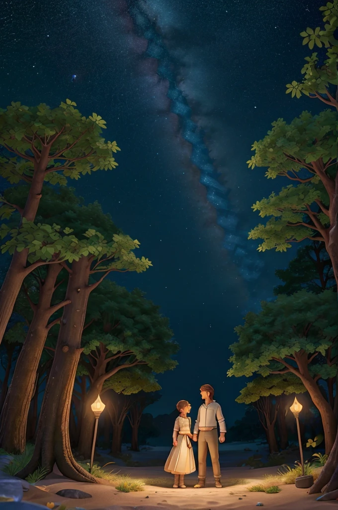 During a moment of doubt, Orion appeared under a canopy of stars and reminded Lily to trust in herself and the journey. He assured her that every challenge was preparing her for the ultimate goal – finding the Heart of Harmony and protecting it from dark forces.