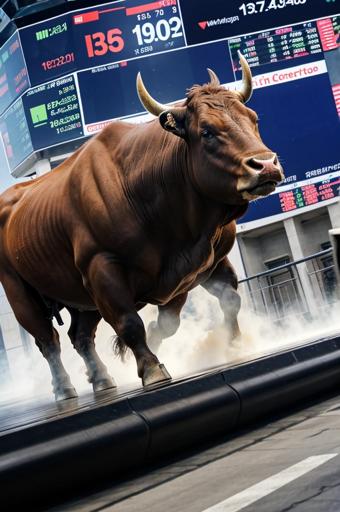 The bull of the stock market is roaring loudly and its photo is clear