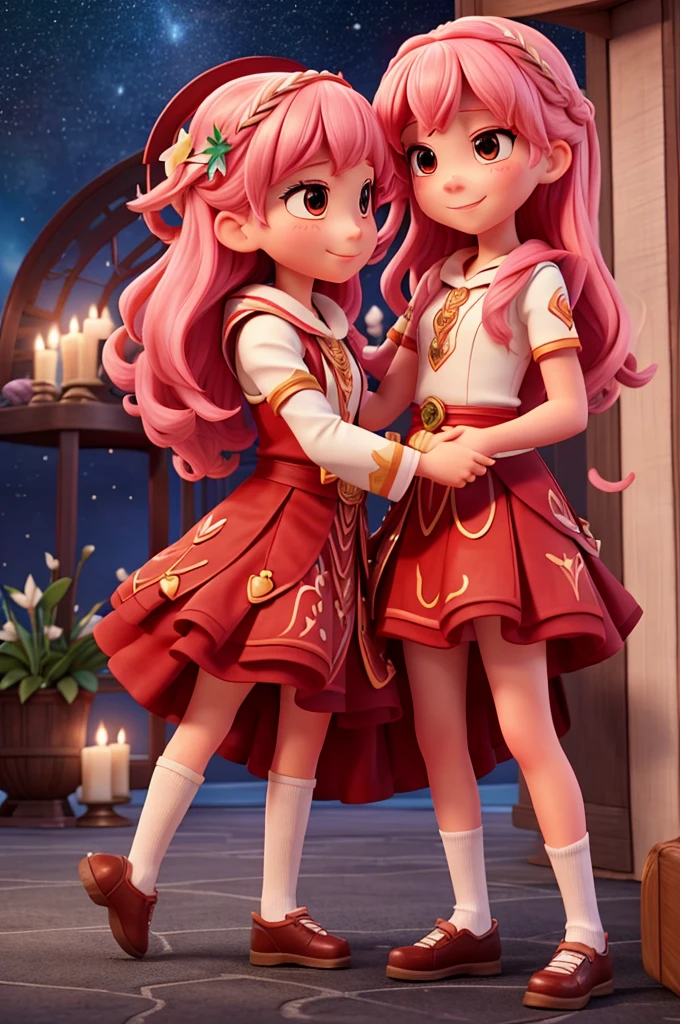 Orion congratulating Lily on her bravery and success in protecting the Heart of Harmony