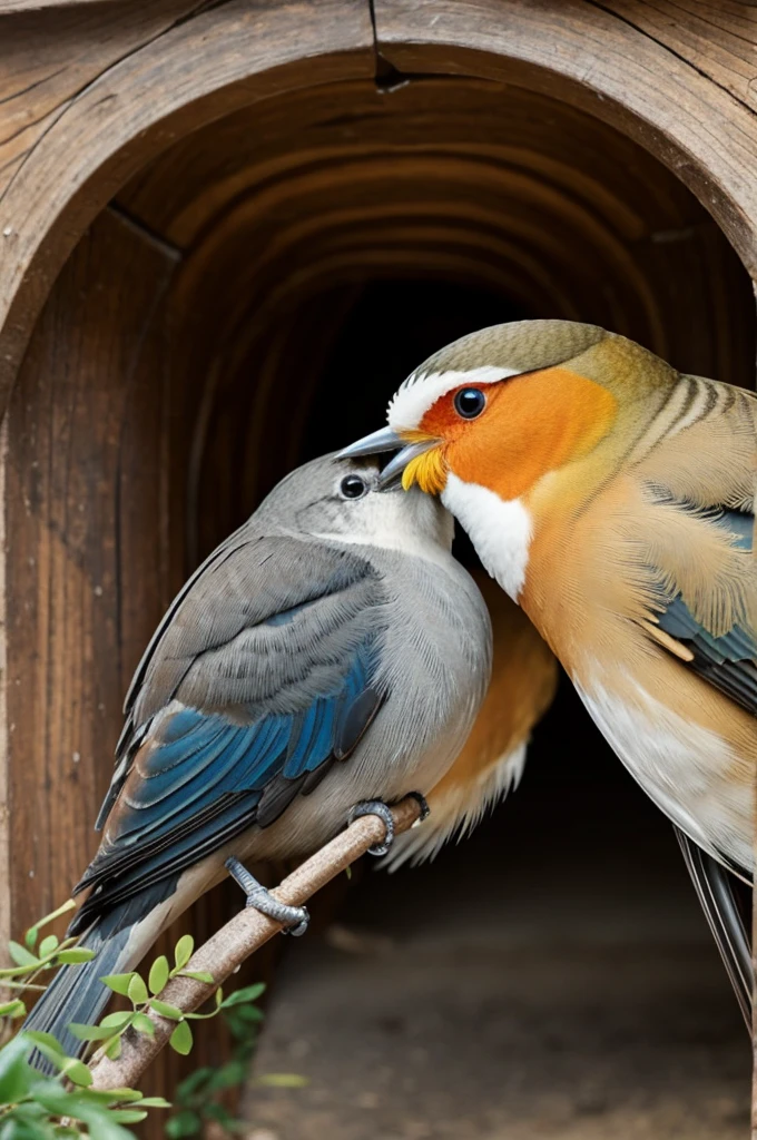 A bird with an open anus