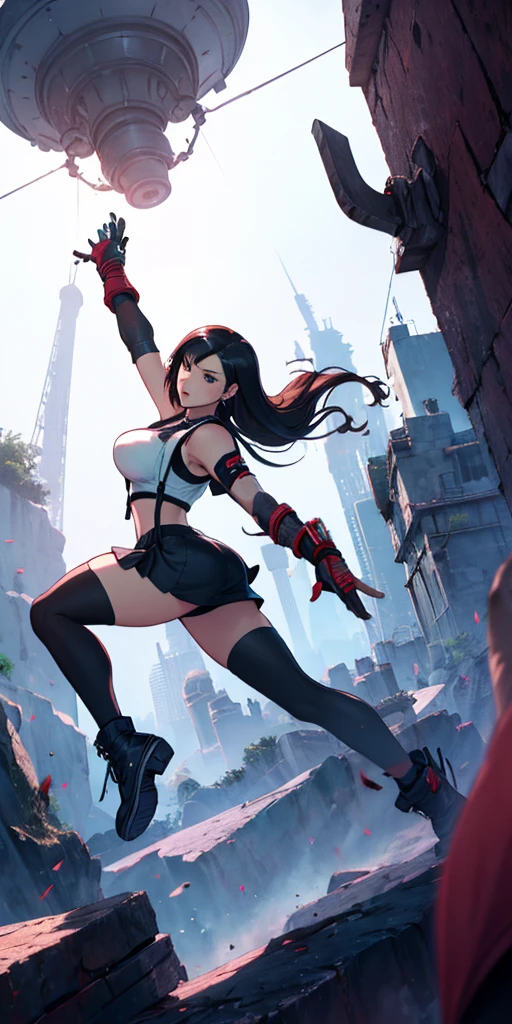  (tifa lockhart) facing the front, going, Coming in the direction of the camera, going para a câmera, facing the front going,