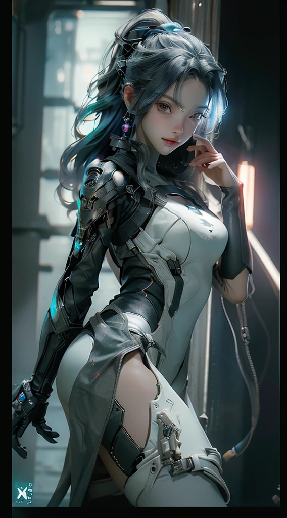 ((Highest quality)), ((masterpiece)), (detailed:1.4), 3d, Beautiful cyberpunk woman image,High resolution (High Dynamic Range),Ray Tracing,NVIDIA,Super Resolution,Unreal 5,Scattered beneath the surface,PBR Texturing,Post-processing,Anisotropic Filtering,Depth of written boundary,Maximum clarity and sharpness,Multilayer Texture,Albedo and Specular Maps,Surface Shading,Accurate simulation of light-matter interactions,Perfect proportions,Octane Rendering,Two-tone lighting,wide aperture,Low ISO,White balance,Three-part method,8K RAW,