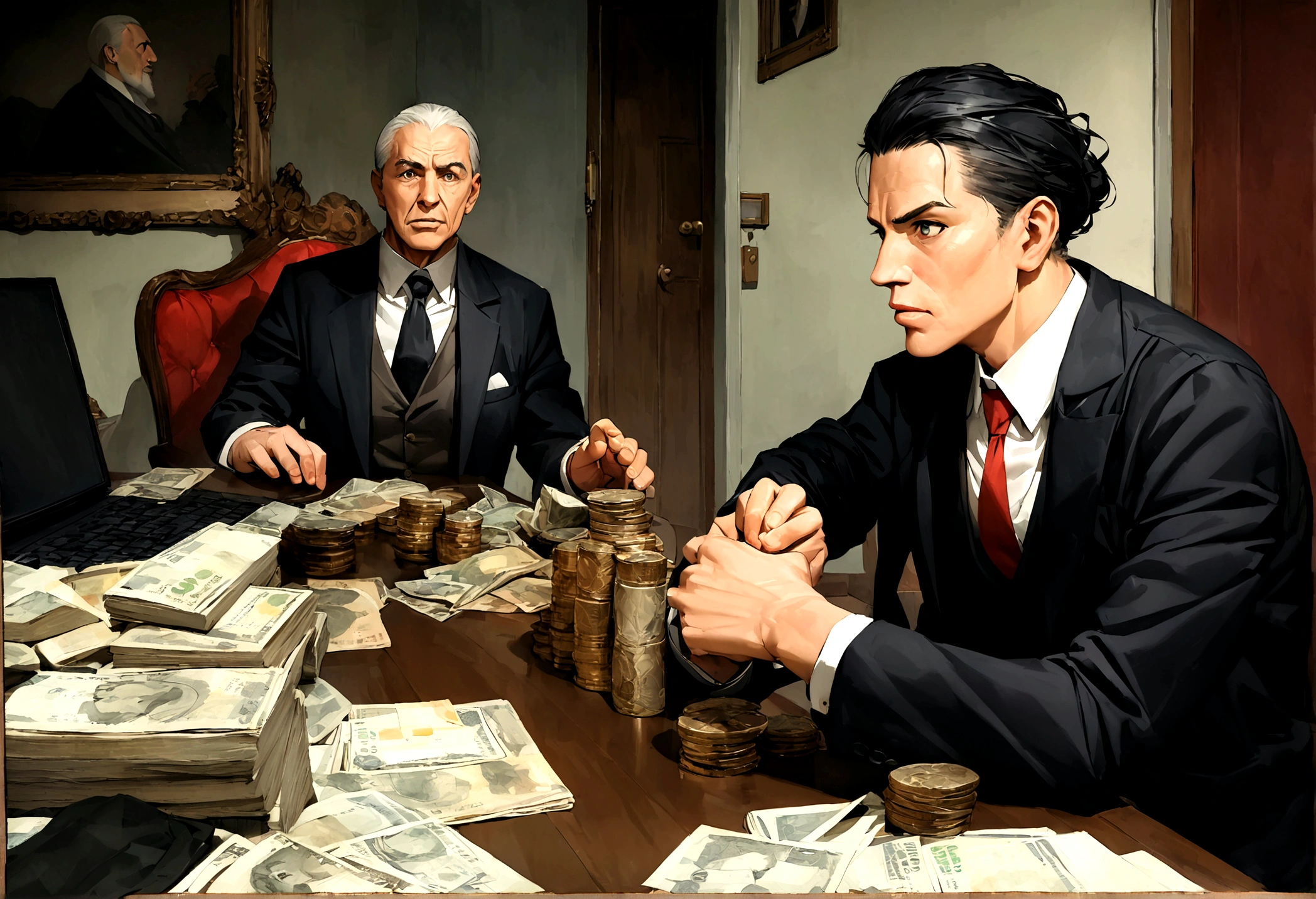r doing negotiation, top quality picture. Add the text 'Eder Santo Professional trader investments the terror of the financial market' to the image."
