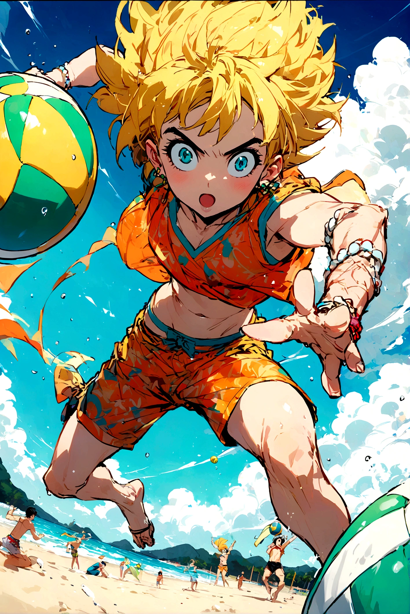 冴紴翴 playing beach volleyball