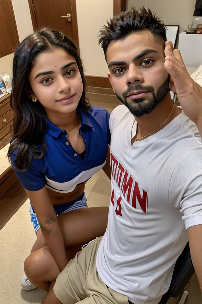 A 17 year old boy getting selfie with Virat Kohli
