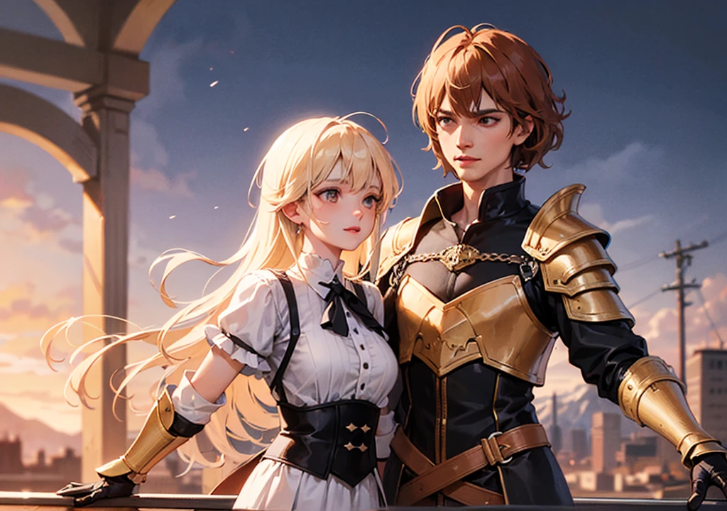 Realistic photos, Focus distance 10mm, A big smile, Curly blonde hair, Beautiful girl, Realistic photos, Focus distance 10mmで撮影, masterpiece, 最high quality, high quality, Very detailed CG 8k wallpaper unit, Award-winning photography, Bokeh, Depth of written boundary, High resolution, bloom, chromatic aberration, Realistic, Very detailed, Art Station Trends, CGsociety Trends, Complex, High detail, dramatic, Art on the go, volumetric lighting, Final Fantasy style beautiful girl、Golden Eyes、Wearing warrior armor、Vast grassland and mountains in the background