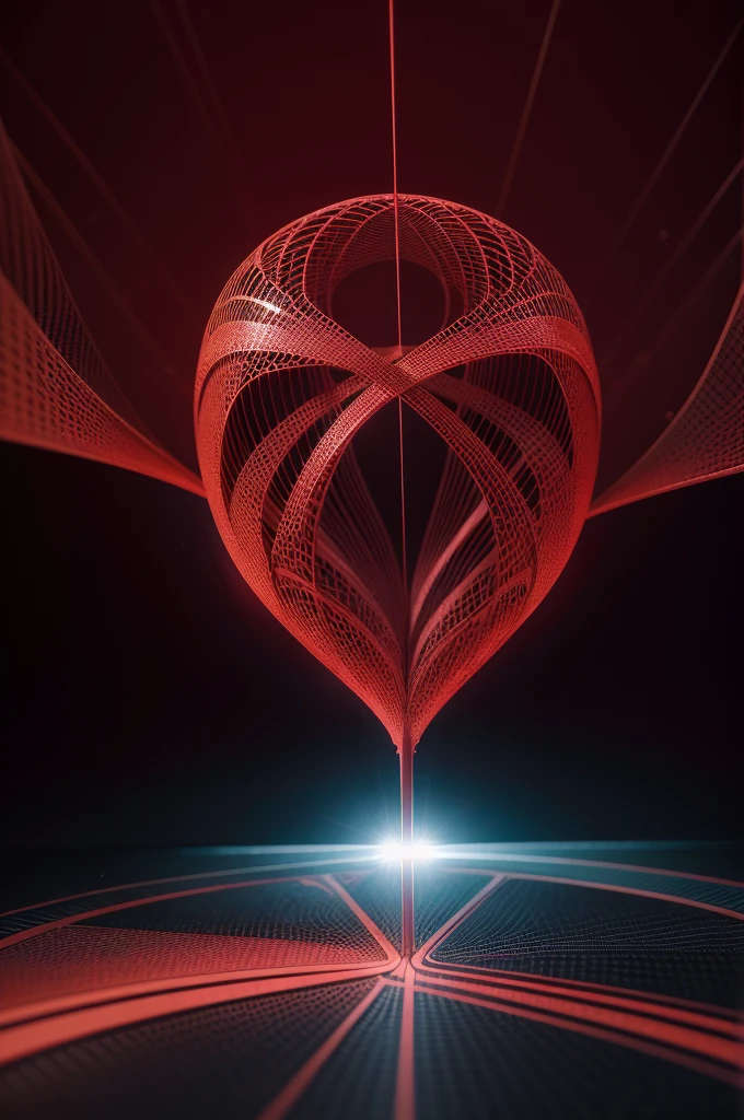 "Create a hyper-realistic image of a red, technological graph ascending. The graph should have intricate digital patterns and a slight 3D tilt for depth. The scene should be illuminated with red lighting, emphasizing the graph's texture and 3D appearance."