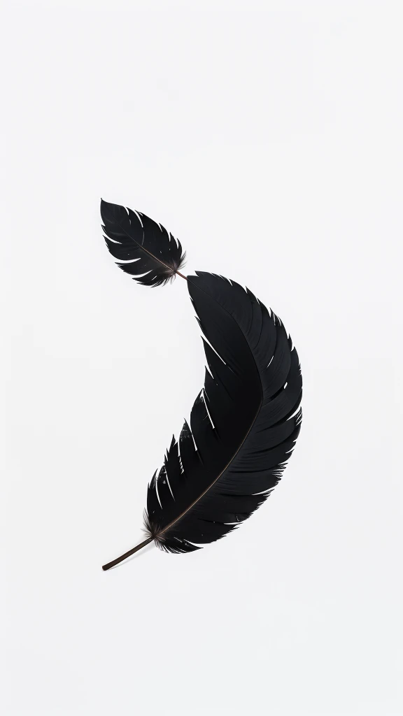 A minimal, modern, simple, cinematic logo design for the brand “Penamemoria". Create a modern, minimalistic, high-quality, logo of a bird feather