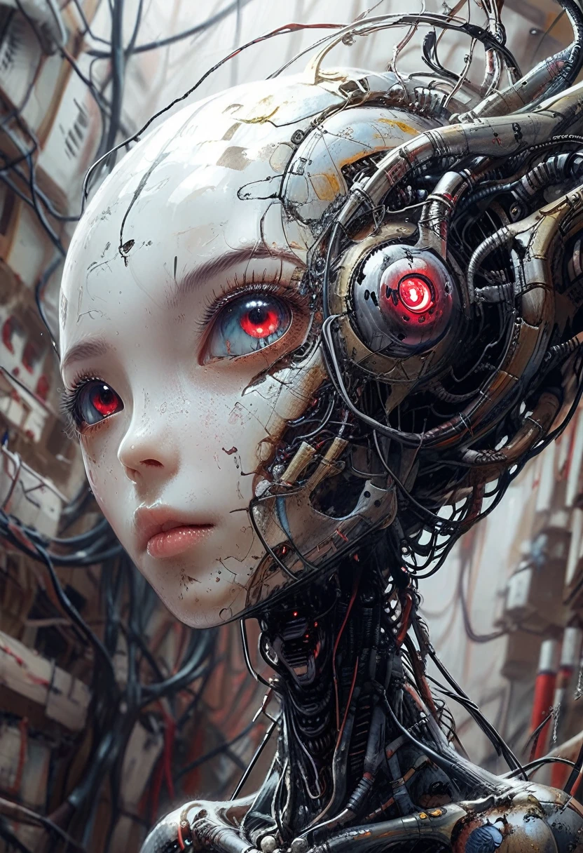 Made by an advanced civilization、With technology that humans cannot even imagine,、Like a humanoid machine、An organic body、It looks both beautiful and terrifying、It shines faintly like veins running.、Artificial Life Forms