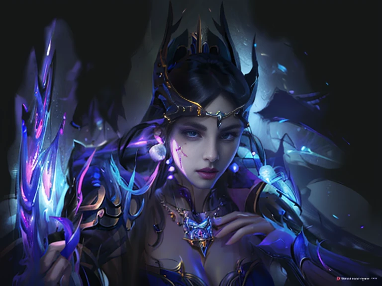 Peerless Beauty，masterpiece，Close-up of woman in purple and black clothes，Shadowbringers movie，4K detail fantasy，Beautiful fantasy queen，Game CG，xianxia fantasy，xianxia hero，2。5D CGI anime fantasy artwork，Close-up of goddess，Ruan Jia and Artgerm，World of Warcraft 4K Detail Fantasy，Extremely detailed fantasy characters