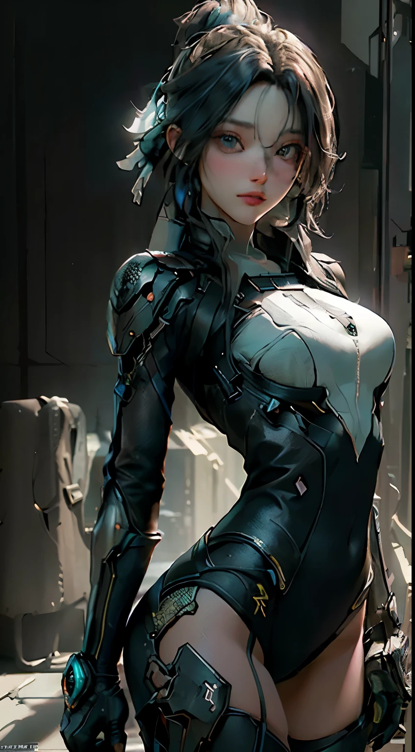 ((Best quality)), ((masterpiece)), (detailed:1.4), 3D, an image of a beautiful cyberpunk female,HDR (High Dynamic Range),Ray Tracing,NVIDIA RTX,Super-Resolution,Unreal 5,Subsurface scattering,PBR Texturing,Post-processing,Anisotropic Filtering,Depth-of-field,Maximum clarity and sharpness,Multi-layered textures,Albedo and Specular maps,Surface shading,Accurate simulation of light-material interaction,Perfect proportions,Octane Render,Two-tone lighting,Wide aperture,Low ISO,White balance,Rule of thirds,8K RAW,