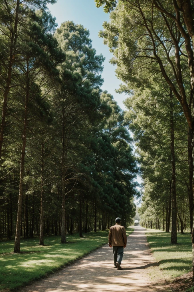 Arturo continues walking along the path absorbed in his thoughts.. Suddenly a female figure appears among the trees. It's Aurora, with her dark hair and deep eyes