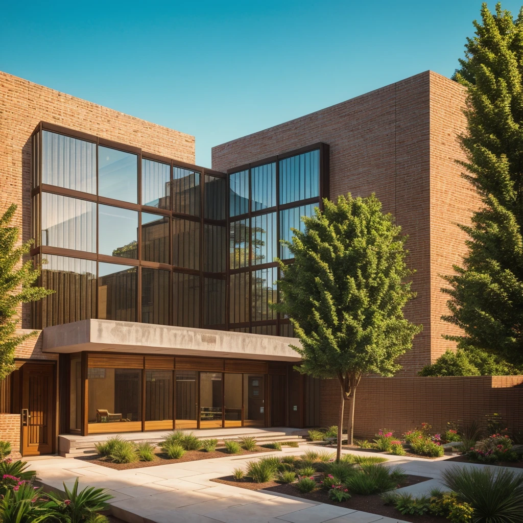 RAW photo,zhuai_pb, brutalism, lato, brick wall, glass facade, (plants on main facade:0.5), Public building, city background, house, outdoors, day, garden,
best quality, realistic, photorealistic, ultra detailed, 8K, High quality texture, intricate details, detailed texture, finely detailed, photo of building, natural light, 8k uhd, dslr, soft lighting, high quality, film grain, Fujifilm XT3,