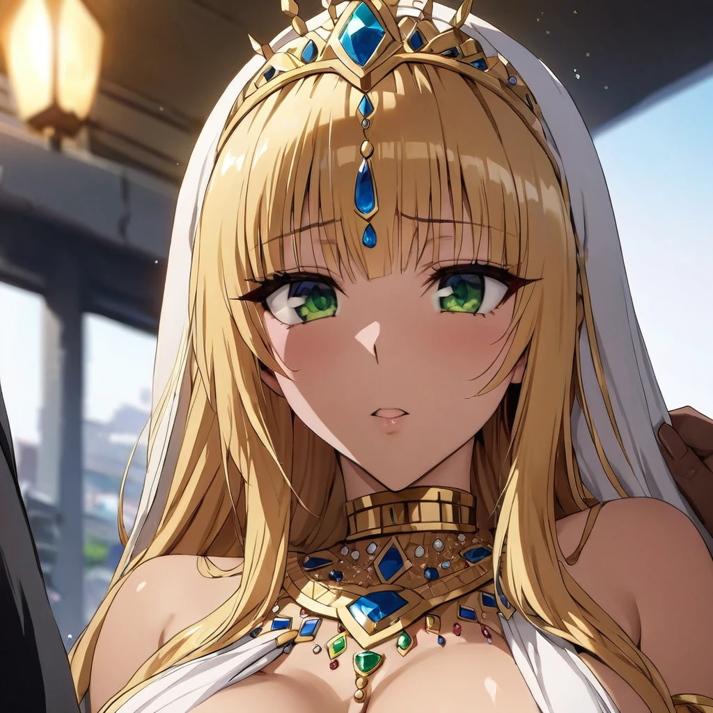 A woman is being raped by a man、((Highest quality)), ((masterpiece)), (detailed), (Perfect Face)、The woman is a Muslim Egyptian Tiara with bright brown skin, wearing a gorgeous and glittering garabiya, a gorgeous hijab, gorgeous jeweled accessories and an engagement ring in the streets of Egypt.、The woman was an elegant Egyptian Muslim with green eyes, medium blonde hair and a gorgeous, glittering garabeya and a gorgeous hijab.、(The woman is a dark-skinned Egyptian named Tiara.)