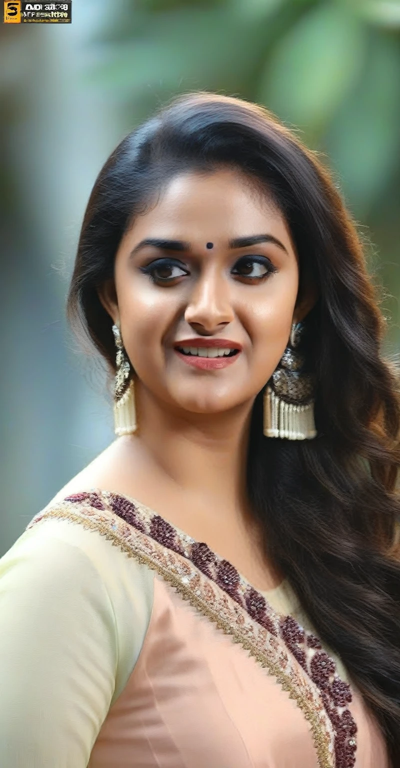 8k Ultra realistic face of keerthy suresh, full body,outdore 