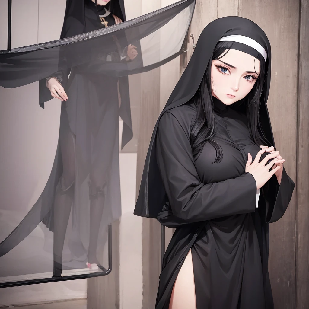 closed black raincoat,
