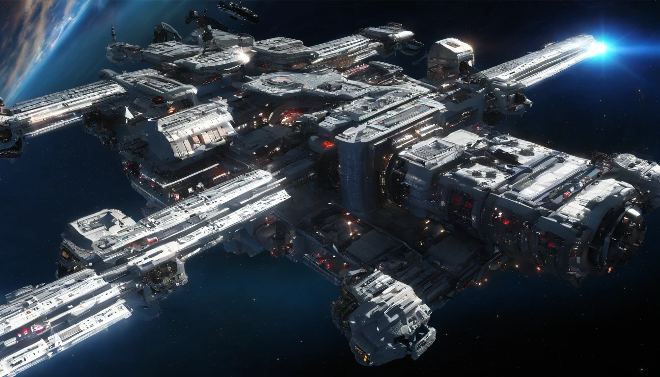 (((The space station is Deep Space 9))).There are Starfleet ships, and almost any ship, from Star Trek Deep Spaces 9 years. This styles are, from Gerry and Silvia Anderson,& Judith Garfield & Reeves-Stevens.