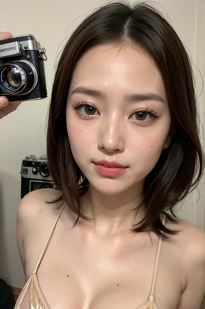 ((Highest quality)),((8K、32k)),(Genuine)、(detailed)、(Beach)、((Bust up shot))、((face closeup))、(White skin)、(Big Breasts)、Golden ratio of face to shoulder width、Micro Bikini、Shiny Hair、Short Hair、Glowing Skin、Japanese、beauty、Looking into the camera、Thick lips、cute、Hehehe:1.2、Shot with a film camera、RAW shooting、#24、Genuine、Photo Genuine:1.4、Photon Mapping、Physically Based Rendering、Perfect Anatomy、Detailed decollete、Detailed Eyes、Detailed double、Detailed masseter muscle、Detailed clavicle、Perfect Fingers、Finger Description、(Quality 8K)、((White skin))、Avoid mascara、Hair with movement、Detailed pores、Natural light、Detailed description、Blushing、Fine pores、Perfect cleavage、masterpiece、Blushing、Hair with movement、Detailed abdominal muscles、Sparkling、sexly、Detailed armpit、(slender)、(Upper Body)、Detailed Eyes元、