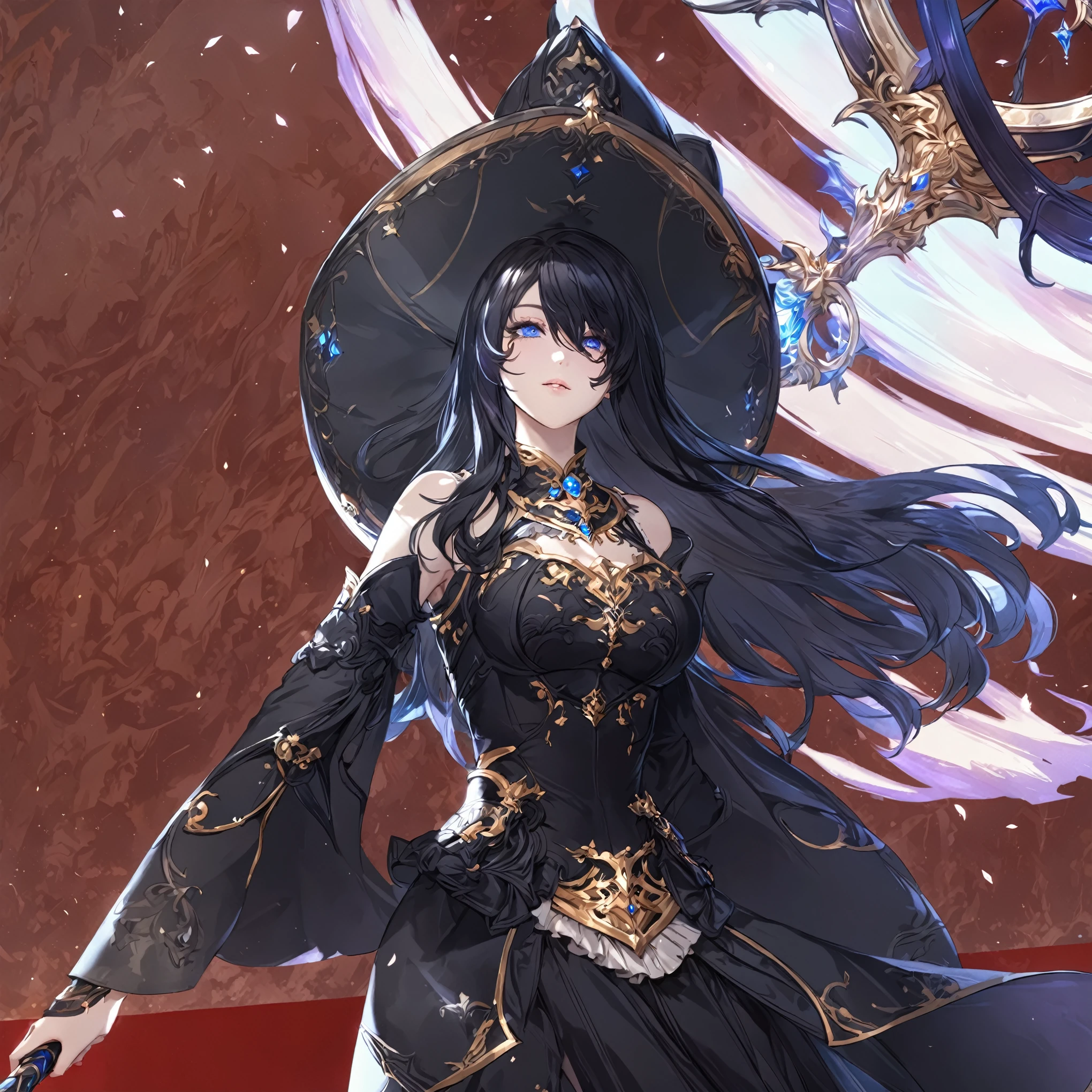 White hair, black clothes, black stockings, gold ornaments, sexy witch, green embellishments, masterpiece, high details, ccurate, best quality, 8k,1 girl, cthulhu, dark, gothic, pretty face, (simple background), smoky makeup
