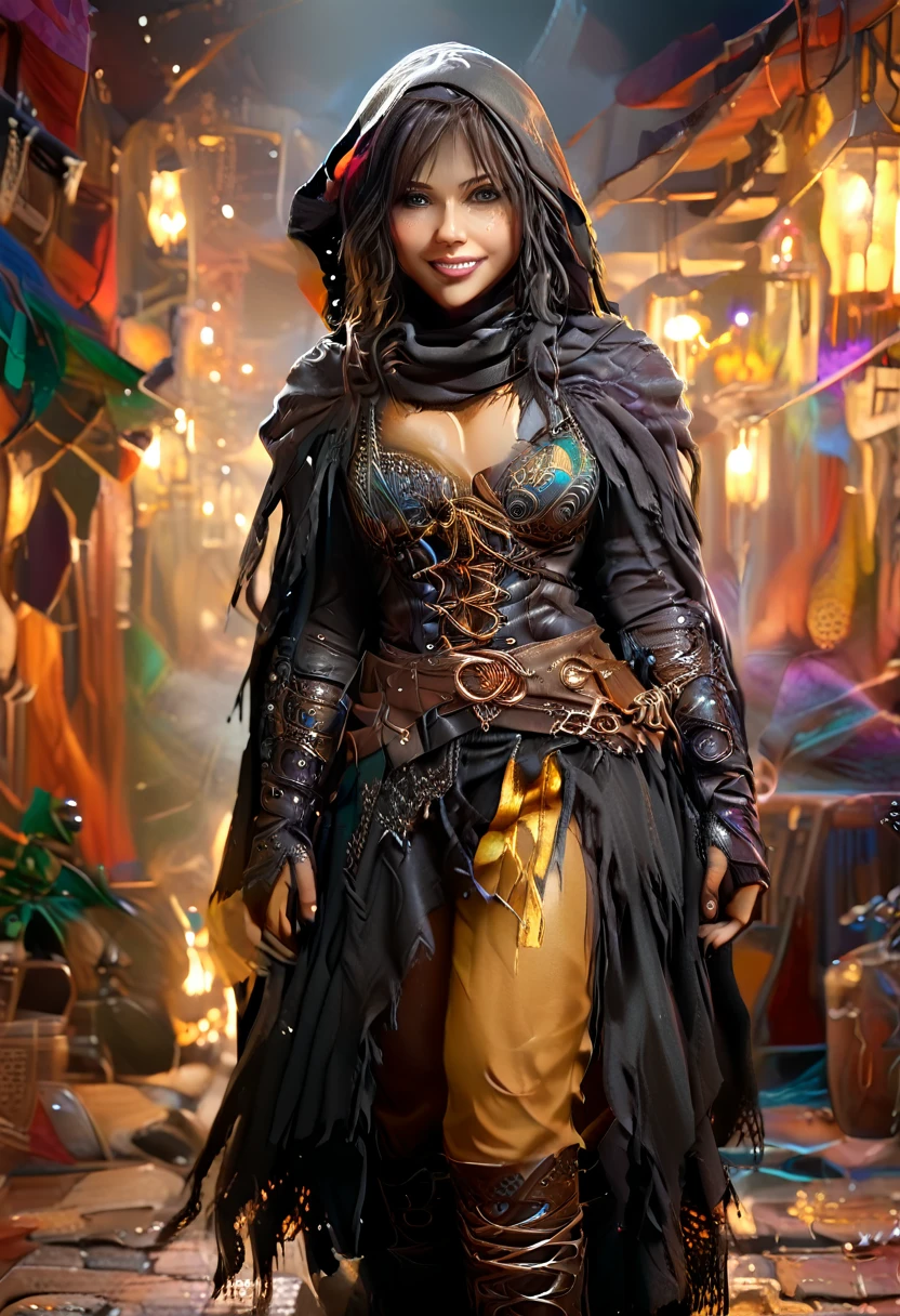 (danahamm:1.08), (style-sylvamagic:0.88), (extremely detailed CG octane render 8k wallpaper), the most beautiful artwork in the world, happy smile, a Full body shot photo of a sexy solo woman looking at the camera, (nsfw:0.50), full dynamic color, Intricate, High Detail, Sharp focus, dramatic, photorealistic masterpiece painting, modelshoot style