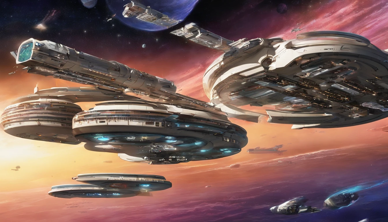 (((The space station is Deep Space 9))).There are Starfleet ships, and almost any ship, from Star Trek Deep Spaces 9 years. This styles are, from Gerry and Silvia Anderson,& Judith Garfield & Reeves-Stevens.