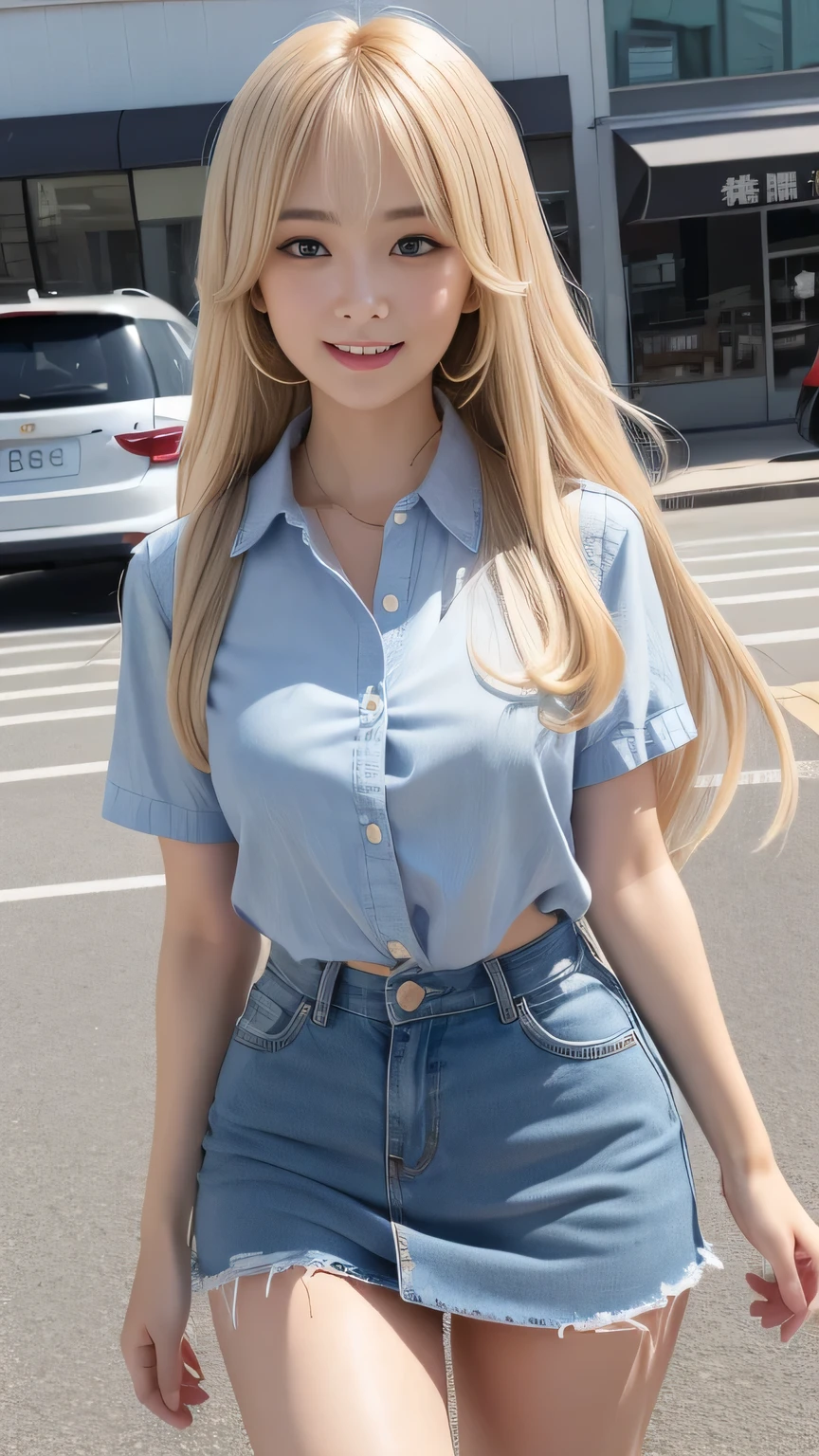 Sexy big ，15 year old beautiful girl looks sexy and cute＆Cute beautiful sexy face、A strong wind blows my hair in front of my face，Beautiful super long metallic blonde dreadlocks、Her long hair hides her beautiful, cute and sexy eyes.。、Belly button shirt、Very short ruffled miniskirt、Turn around and look at me with a smile、Cute eyes hidden by long bangs、yawn、Double teeth、Reduces the appearance of nasolabial folds、Fluttering mini skirt、Feminine clothing
