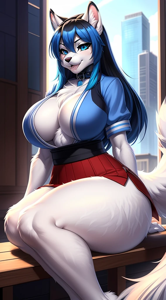 ((((sfw)))), uploaded the e621, beautiful and detailed,woman (((female))) ((anthro)) Snow leopard, Ross Tran, by ruan jia, by zaush, by foxovh, lighting cinematic, seductor, Snow leopard, thighighs, (giant chest), full body view, (anthro, fluffy fur, character focus:1.9), 1girl, anthro dog girl, body fur, solo, giant breasts, (thick thighs:1.3), curvy, focus on giant , big ass sexy ass sexy invitation, (heart-shaped pupils), sexy, seductive, fall in love girl, nice, cute, naughty face, bedthrom, big aureola sahow , show , Black hair with blue highlights. night looking the raiin . mini_short inside butt highschool girl, semi-butonned uniform niform, with his shirt soaked from front show giant (barely_visible_booba) big_, visibile saliva offering the breasts and sex partial clothes (She is sitting) ((She is showing her sensuality) ( blue collar.) hottest hot 1st position for sexy blue eyes confortable naughy face anime-style cartoon-style squirrel ears with blue hair and wearing samurai clothes, digital drawing and colorful city in the background, sexual expression.)mini skirt sowing her panties (Blue_clothes)